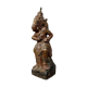 India, mid-19th century: Very large carved wooden statue of a God