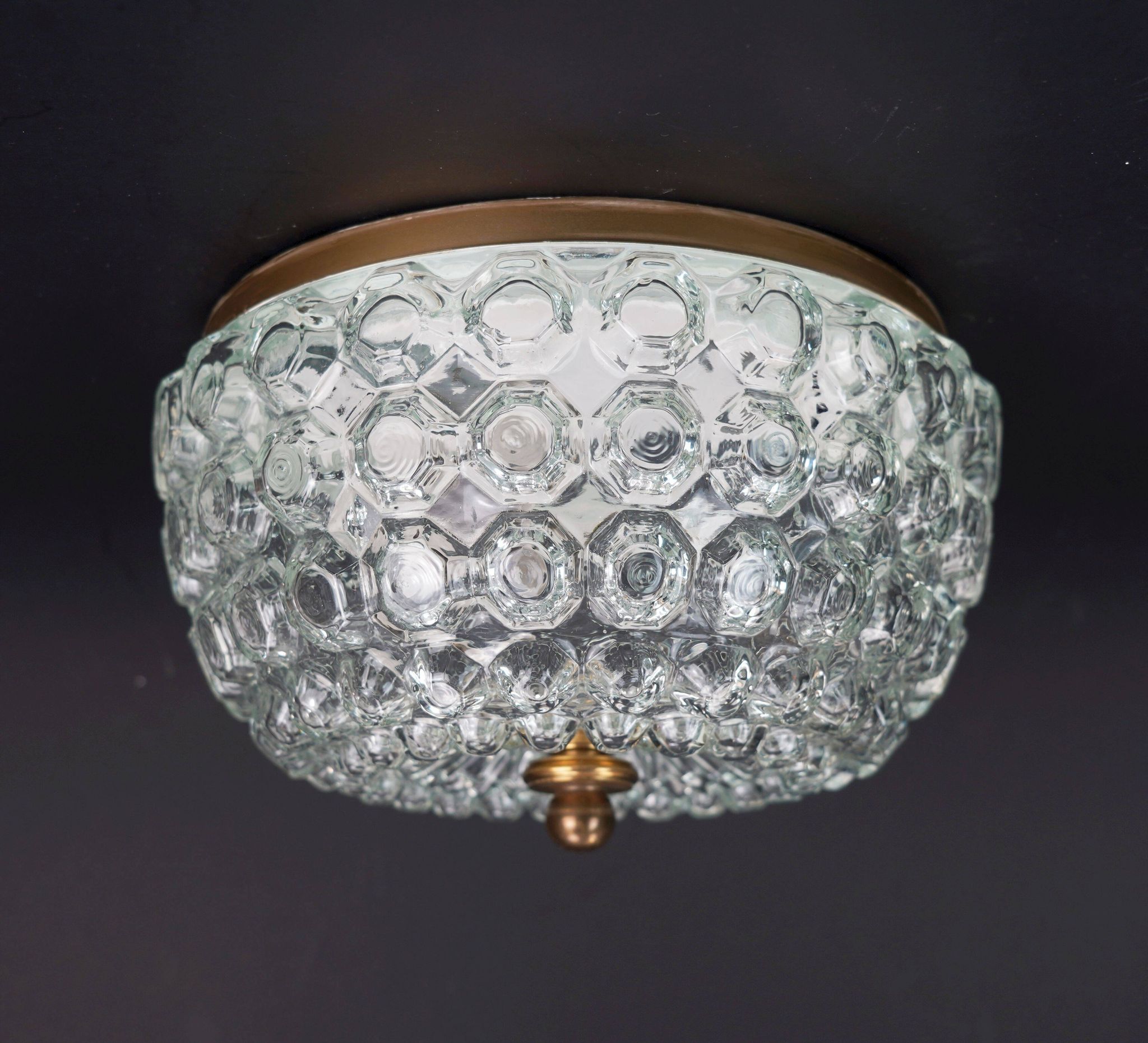 vintage limburg bubble glass ceiling LAMP model A 637 flush mount 1970s