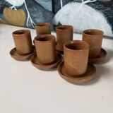 Set of 6 vintage stoneware mugs