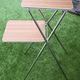 Vintage folding dessert table from the 70s – chrome metal and imitation trays.