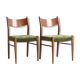 Paire de chaises de style scandinave Consorzio Sedie Friuli en chêne et velours