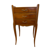 Table de chevet XV bois massif acajou