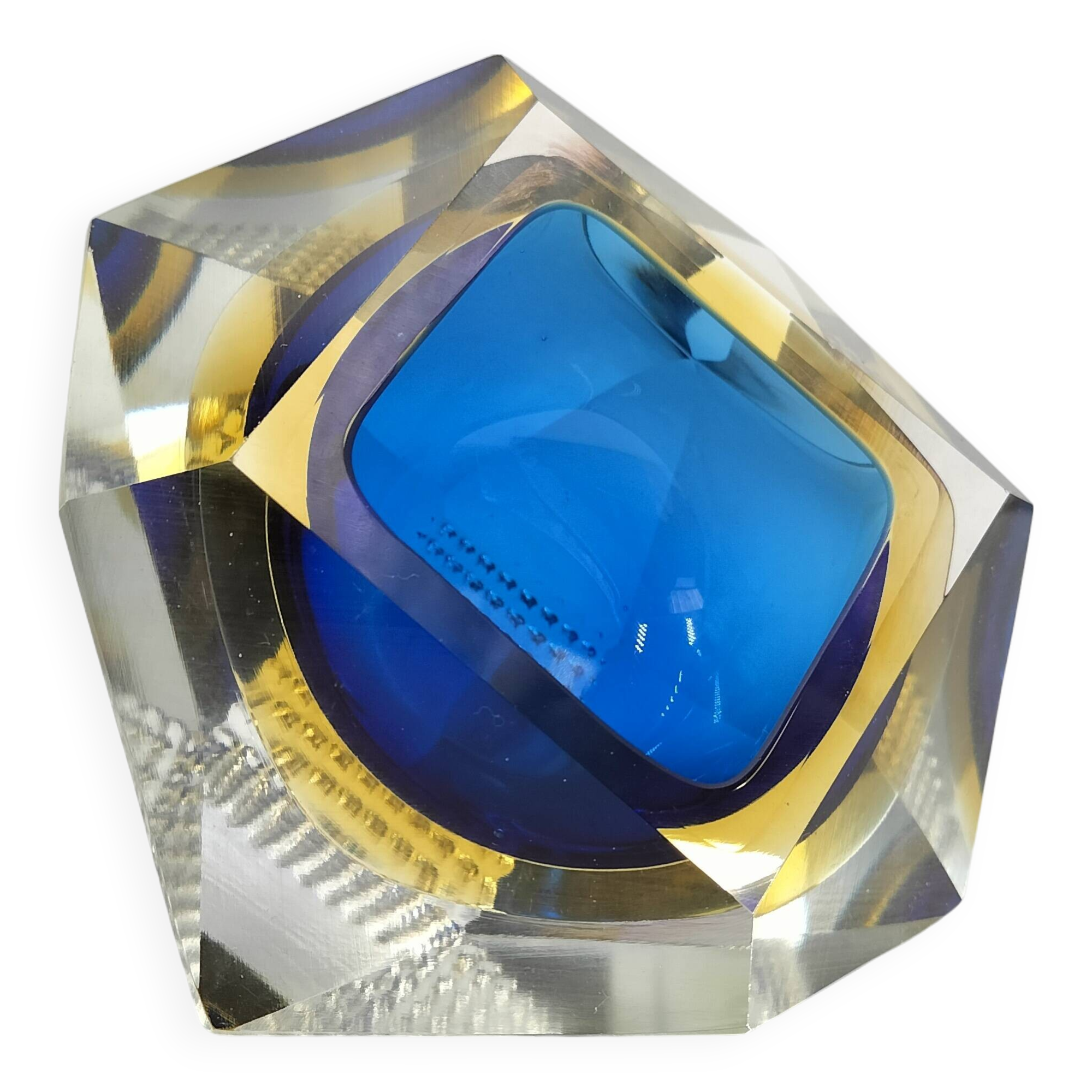 Cendrier sommerso en verre de murano