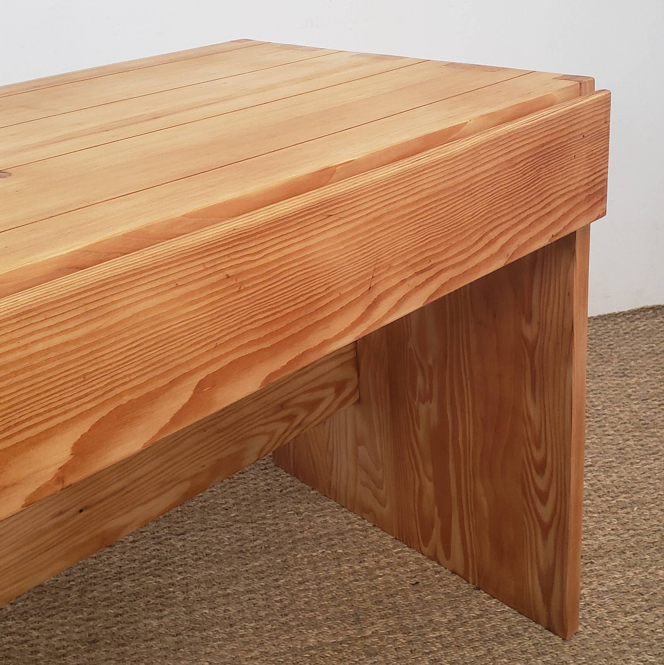 Solid pine desk - Maison Regain, Savoie model, 1960s