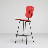 Dutch modernist tabouret by Coen De Vries - 1950s