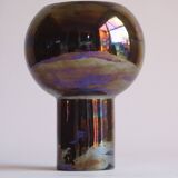 Metallic glaze ceramic vase, 1980s