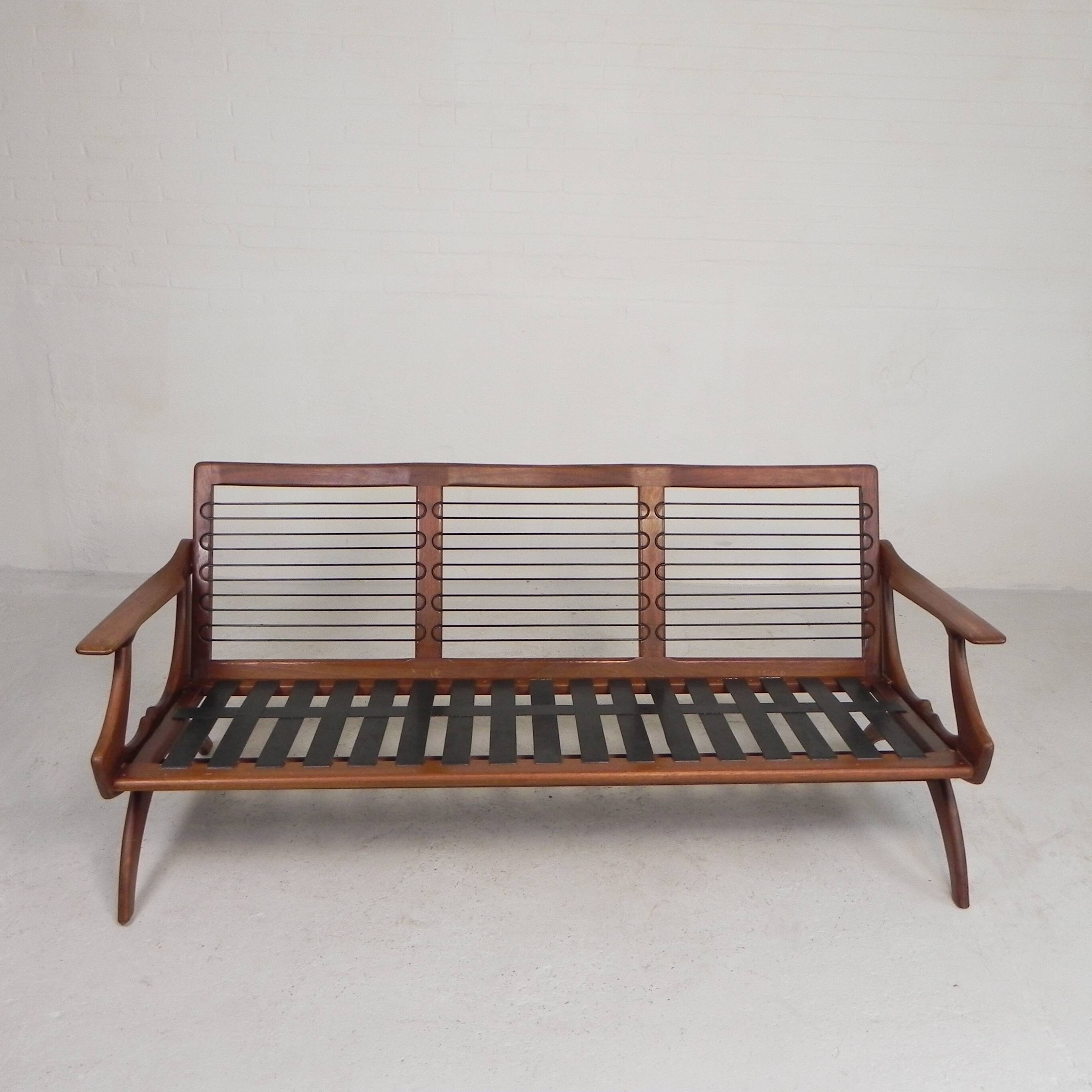 Three-seater teak sofa from De Ster Geldermalsen Gelderland, 1960s.