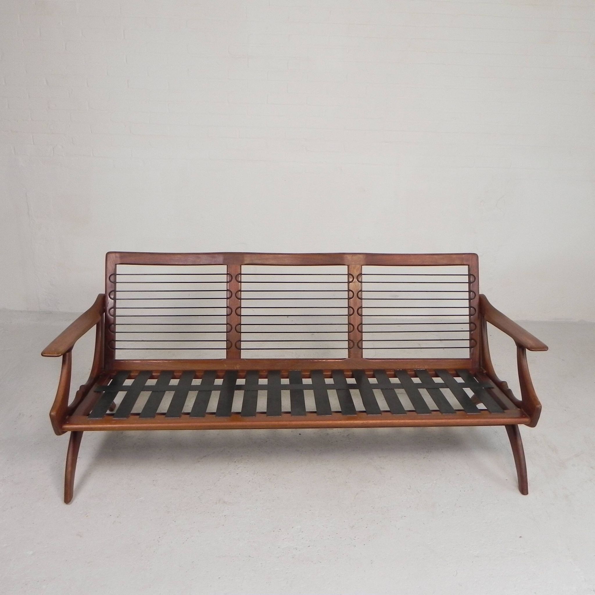 Three-seater teak sofa from De Ster Geldermalsen Gelderland, 1960s.