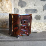 Woodworker's jewelry box mahogany tint 70s/80s