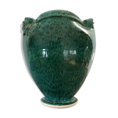 Vase en grès à corps conique et panse ovoïde