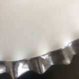 White opaline pendant lamp with lace