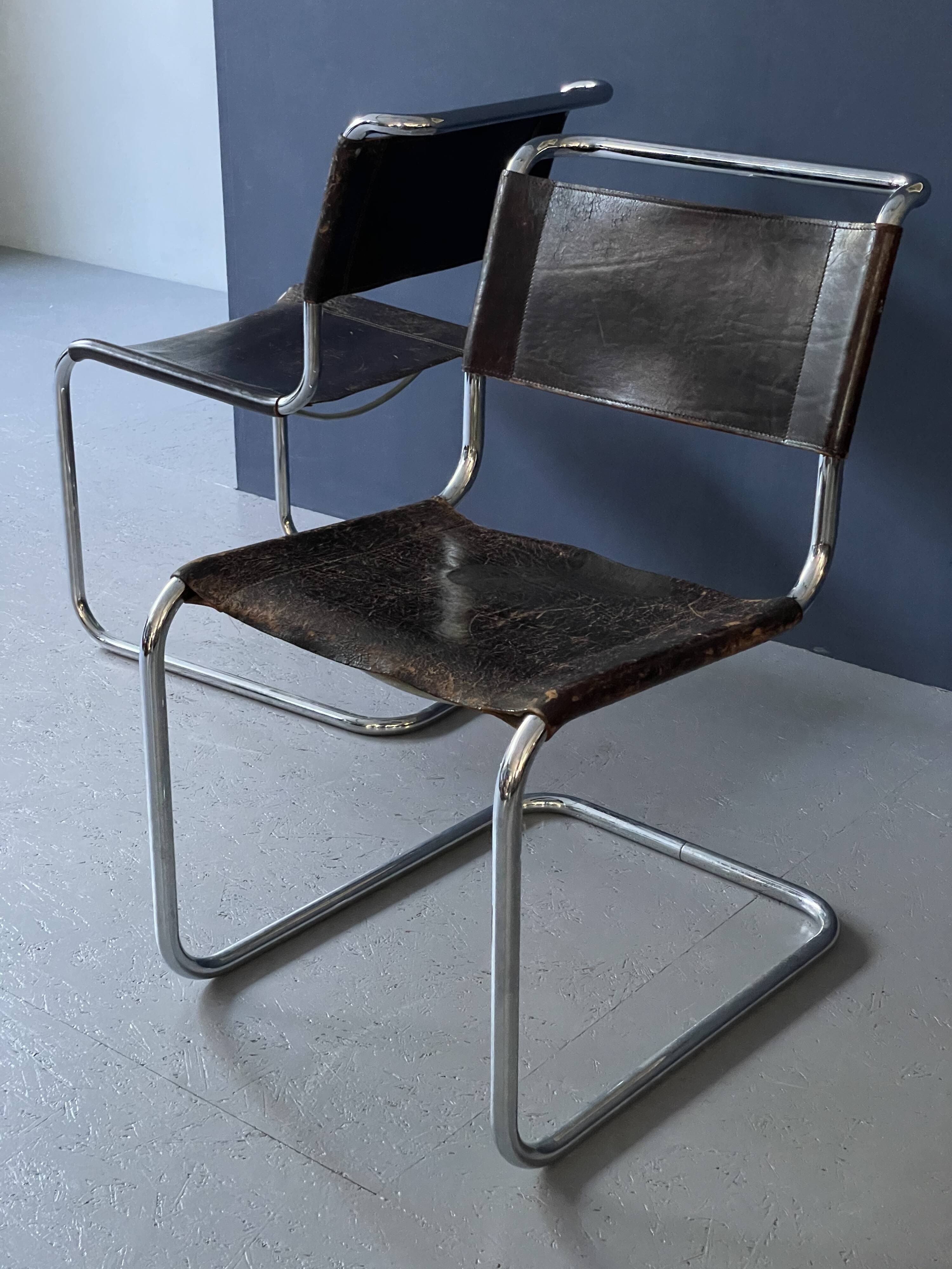 Paire de chaises Mart Stam S33