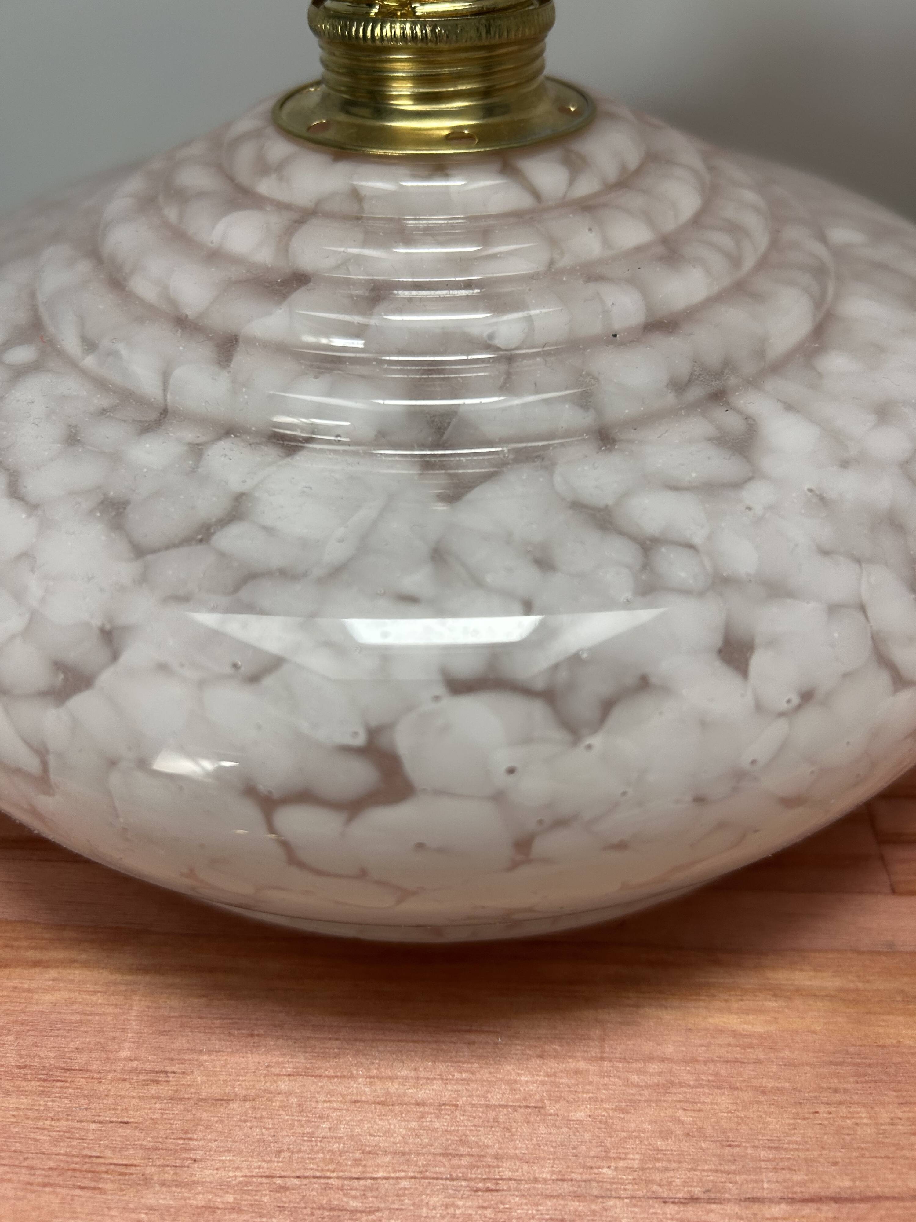 Pair of pink globe wall lights