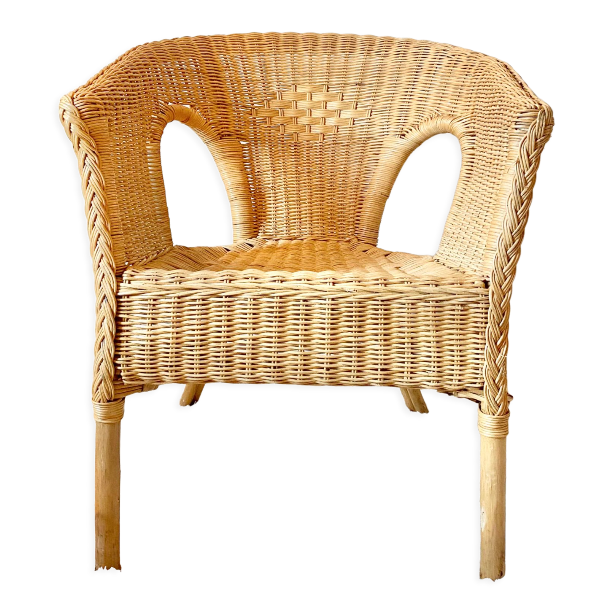 Vintage rattan armchair