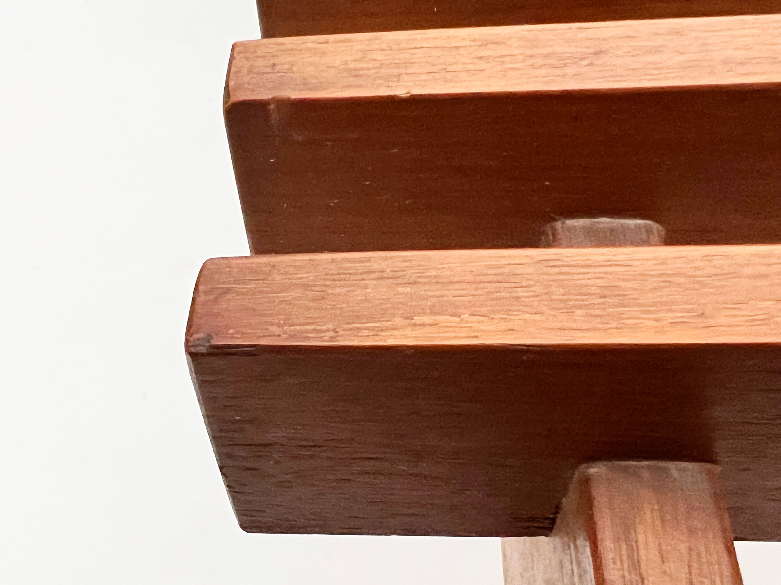 Teak bench designed by Inge and Luciano Rubino for APEC