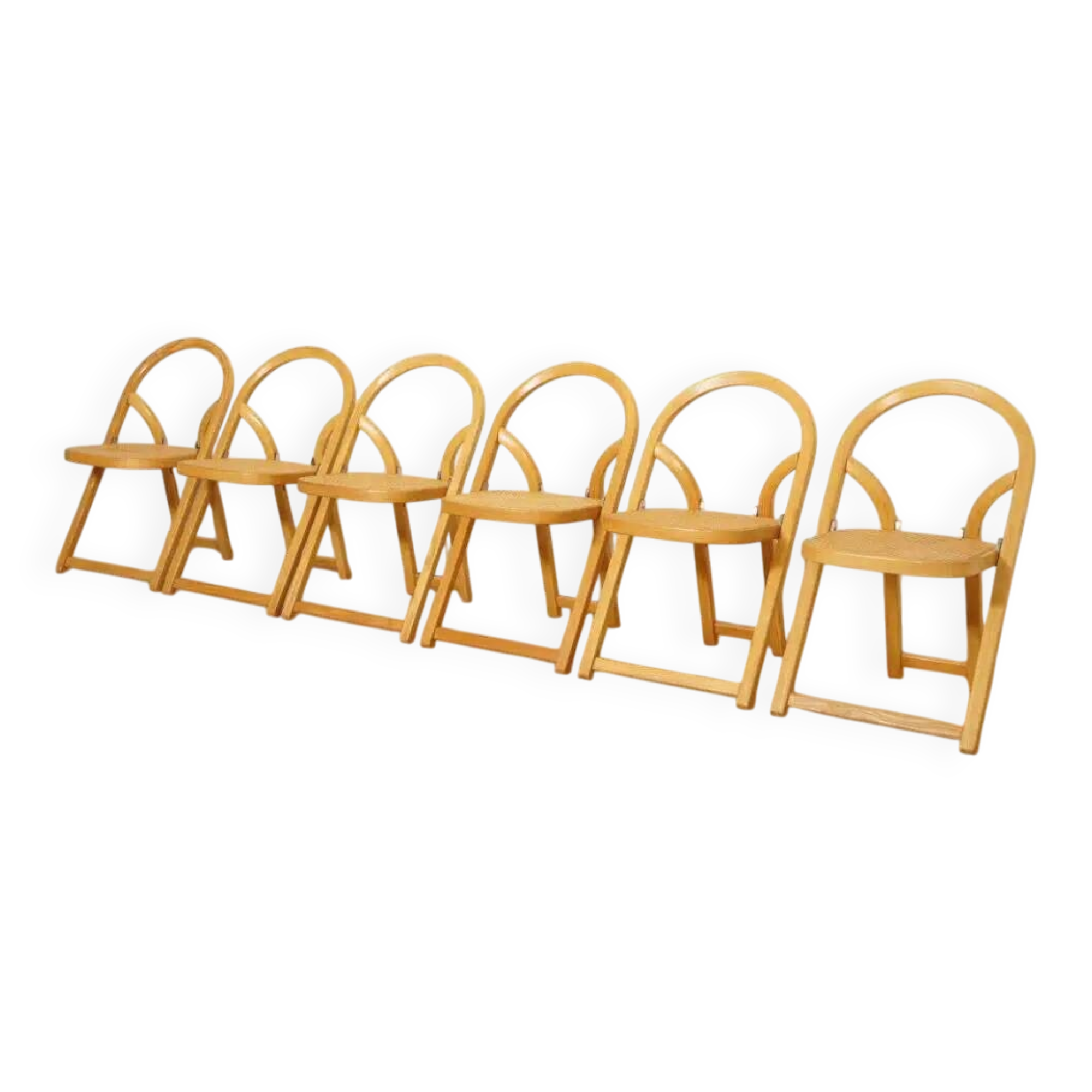 Set of 6 folding chairs | Arca | Gigi Sabadin for Crassevig