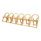 Set of 6 folding chairs | Arca | Gigi Sabadin for Crassevig