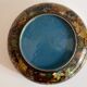 Cloisonné enamel bowl on removable wooden base