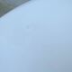 Table basse laquée blanche design Space Age forme libre vintage