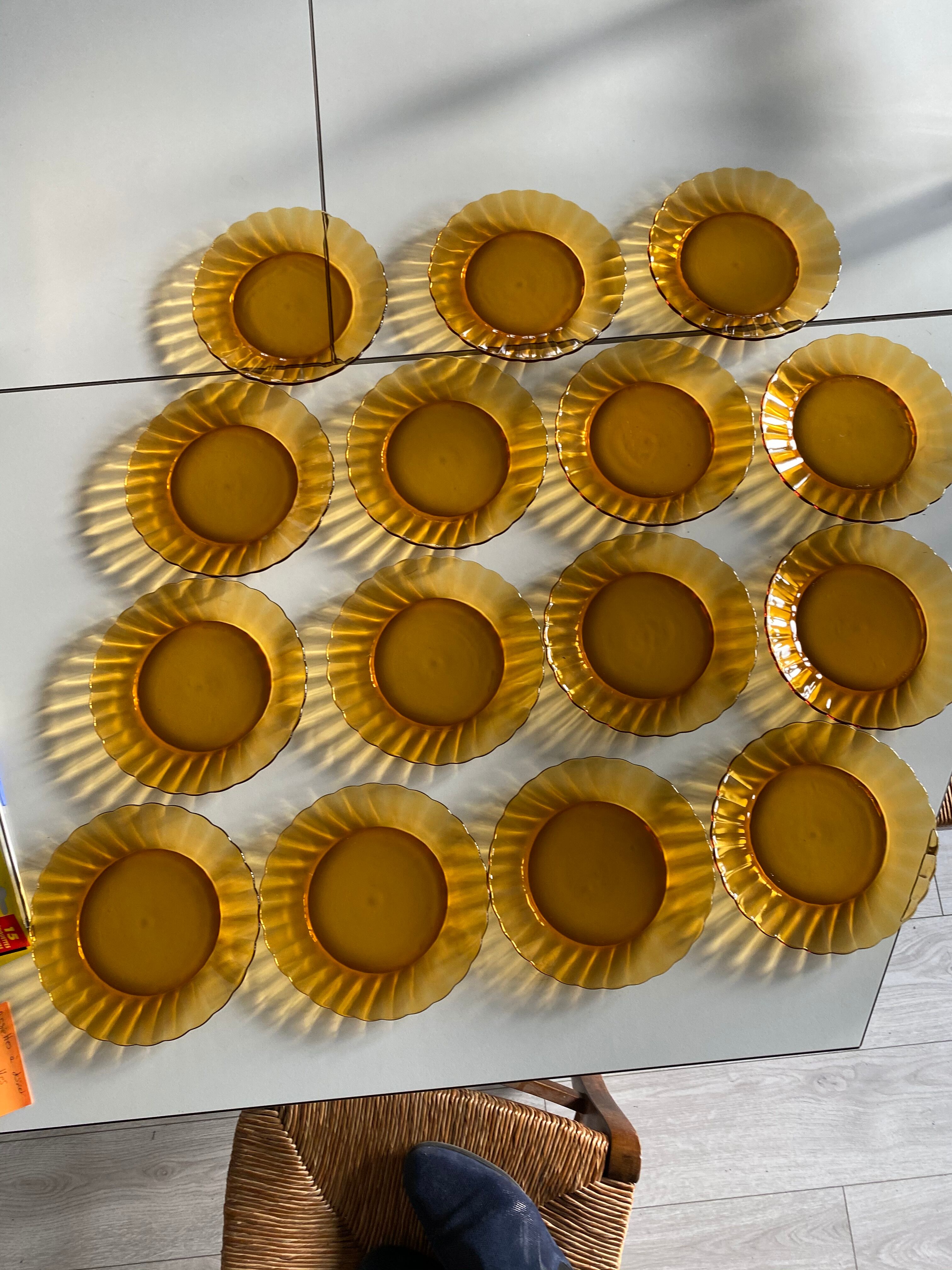 Set of 15 Duralex dessert plates