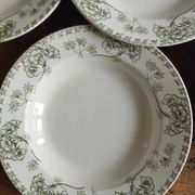 « Palmyre » - 6 assiettes creuses terre de fer Sarreguemines