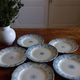 Set of 6 plates iron earth H Boulenger Choisy-le-Roi