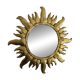 Miroir vintage 1960 soleil or résine sorcière - 49 cm