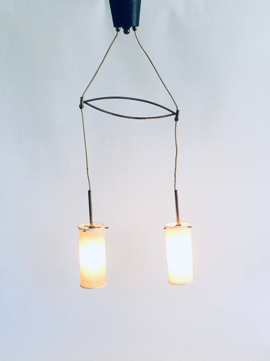 Double Pendant Lamp from Rotaflex, 1950s