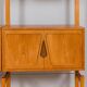 Rival 2 bay teak wall unit with 3 cabinets and 5 shelves by Brodrene Jatogs Norway, Kjell Riise, 196