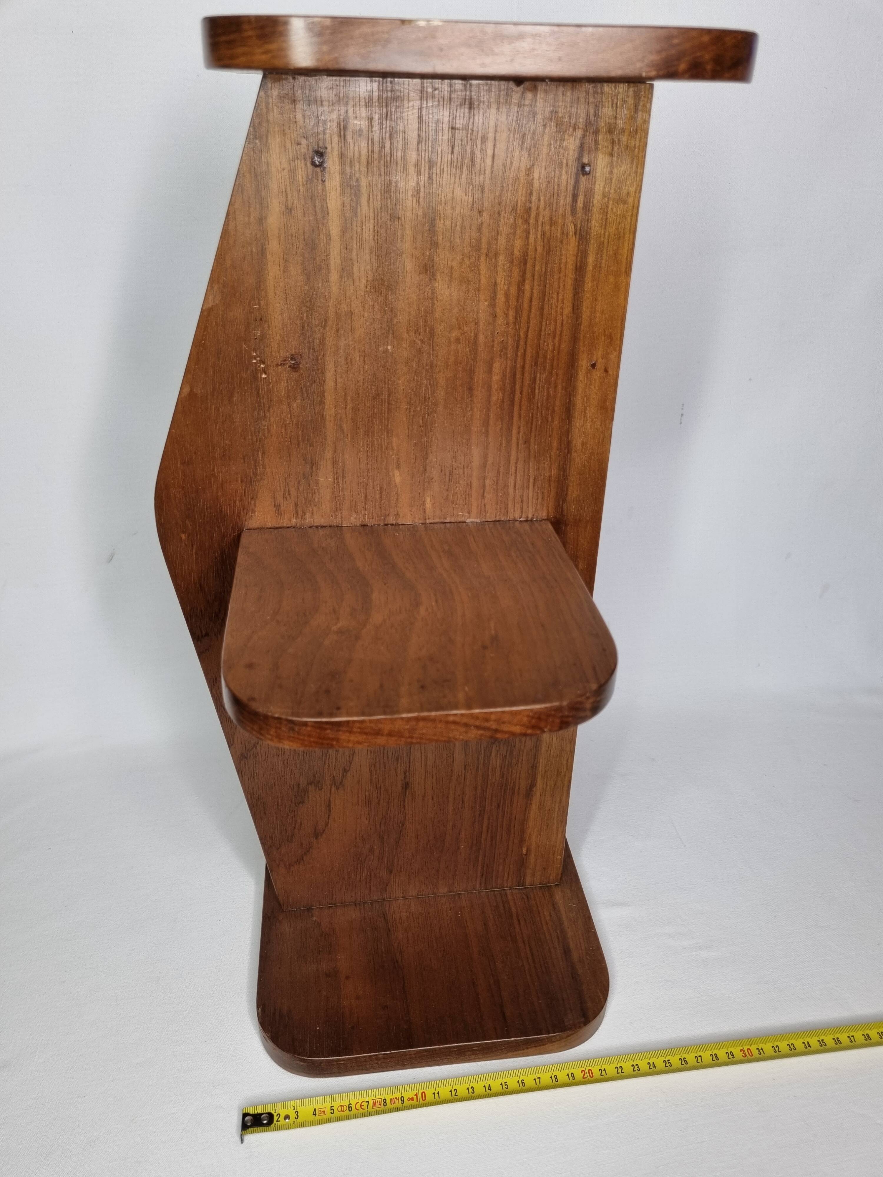 Art Deco style solid wood side table, 53 cm