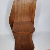 Art deco style solid wood bolster, 53 cm