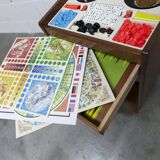 Unique table de chevet jeux 1960 15 jeux complets pieds compas 1960