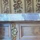Louis XVI side table in precious wood, marble and glass-fronted cabinet – Haentgès Frères