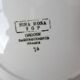 6 vintage Digoin Sarreguemines soup plates, Nina Rosa model