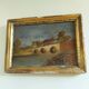 Tableau , peinture , huile sur bois