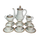 Complete coffee service for 6 people, Giraud Limoges lotus-shaped porcelain C749