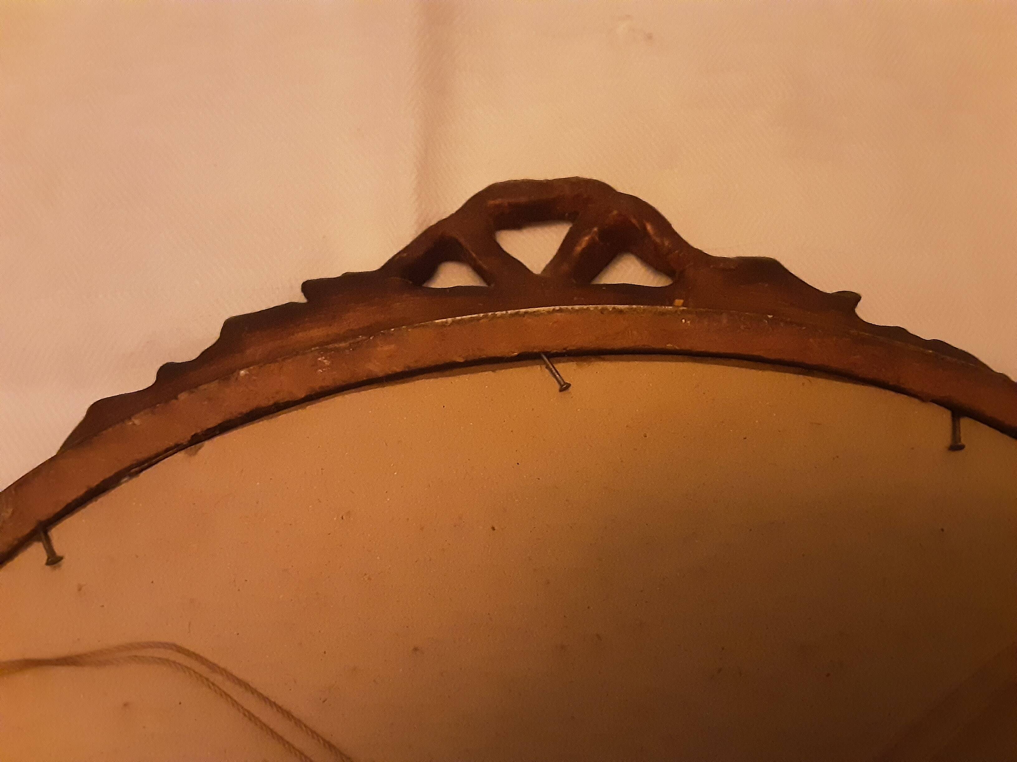 Cadre a suspendre bois dore stuck style louis xvi