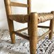 Chaise enfant en bois et paille