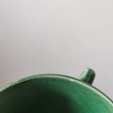Lot de 3 tasses et sous tasse à café vert vintage barbotine