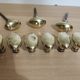 Set of brass door handles