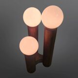 Lampe de table brutaliste en pin par Temde, Suisse 1970