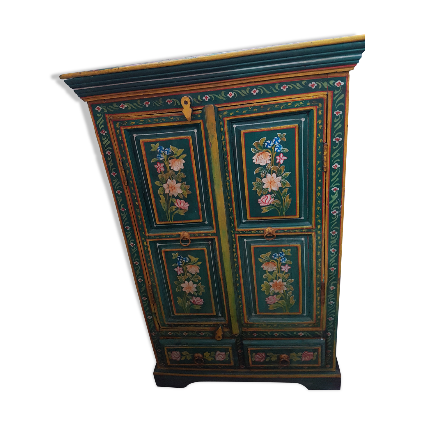 Indian painted cabinet