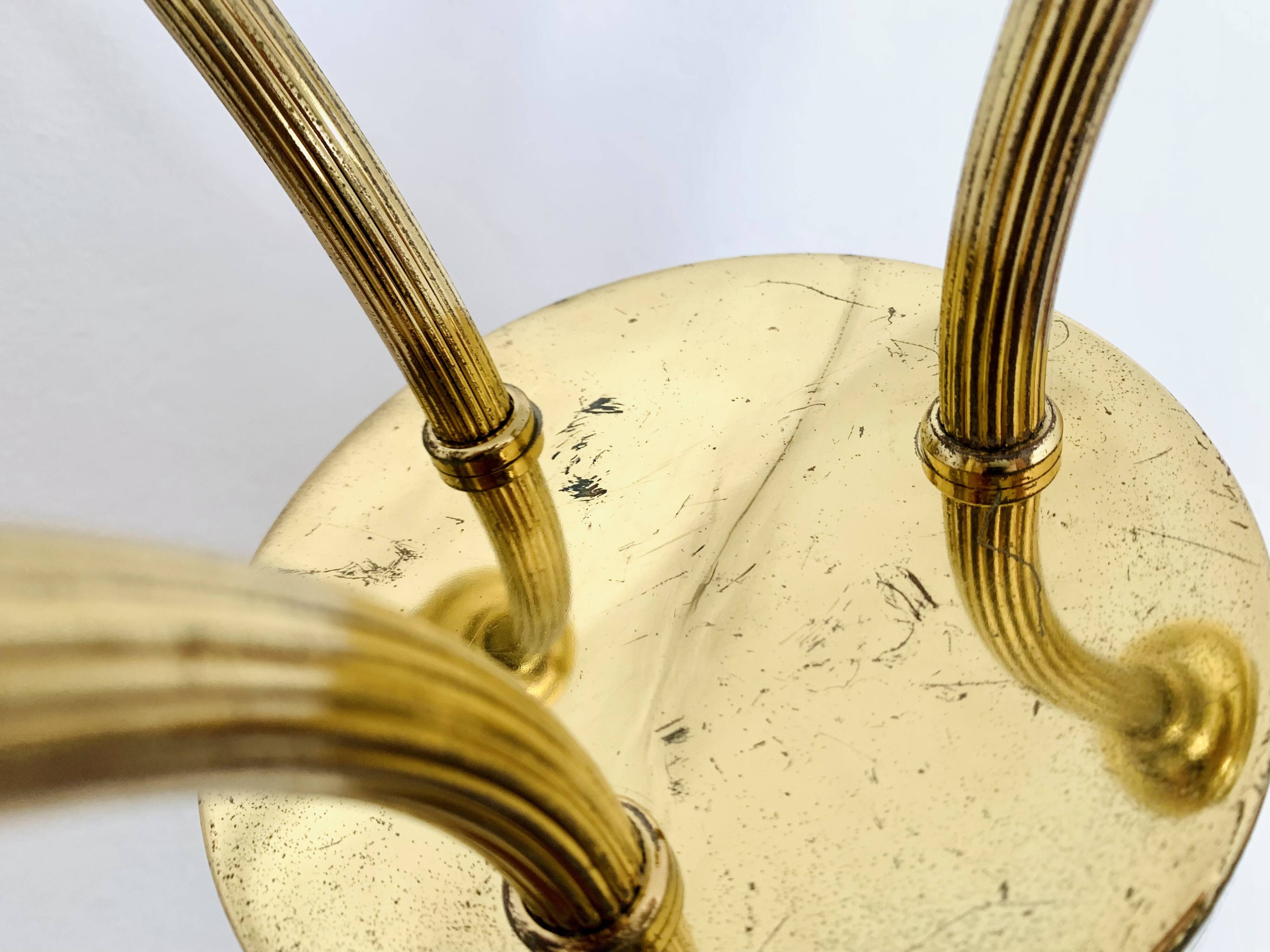 Floral Hollywood Regency Flush Lamp by Willy Daro for Massive