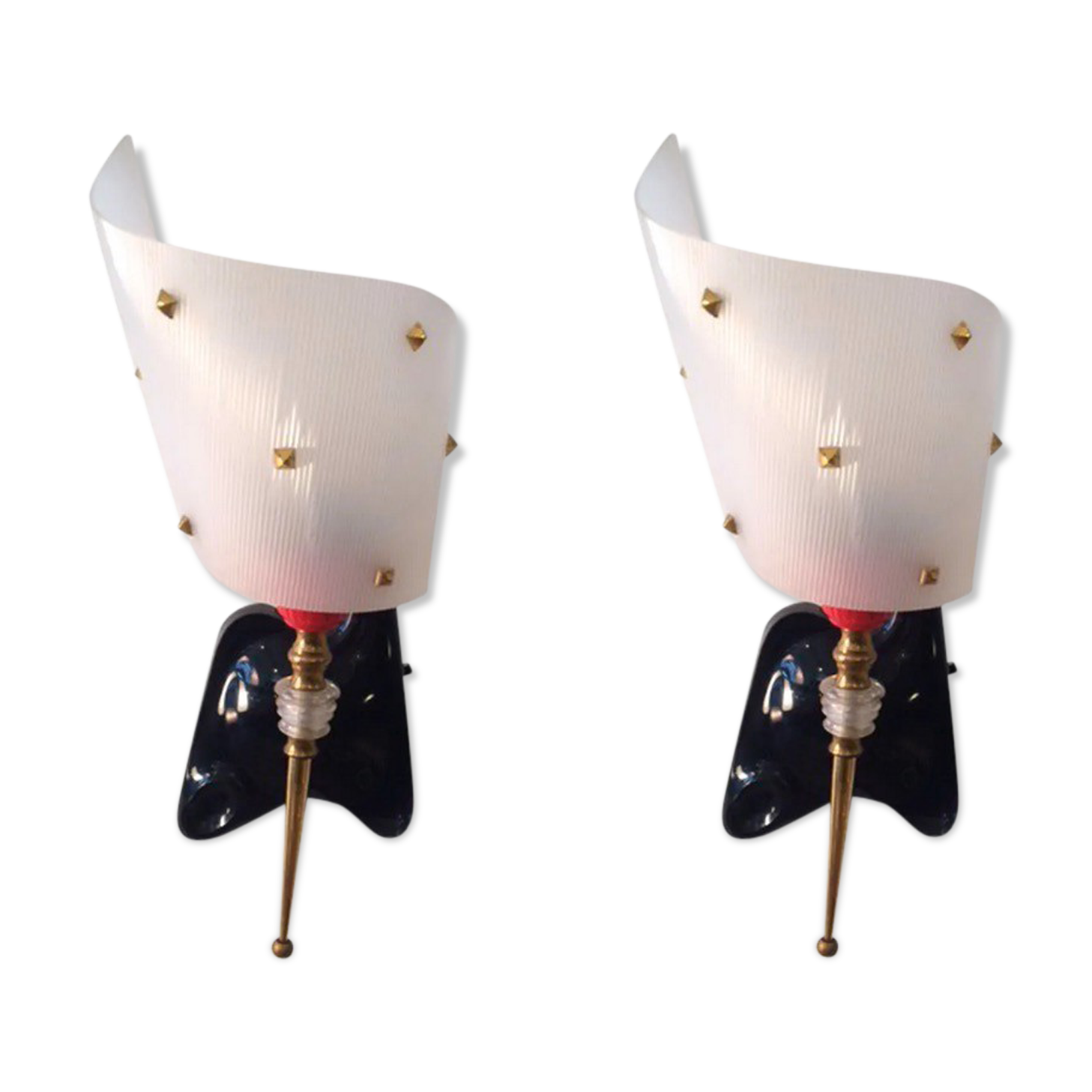 Pair of rockabilly vintage wall sconces