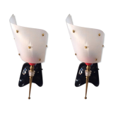 Pair of rockabilly vintage wall sconces