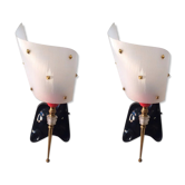 Pair of rockabilly vintage wall sconces