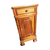 Occasional furniture, bedside table in solid walnut from the late 19th century.