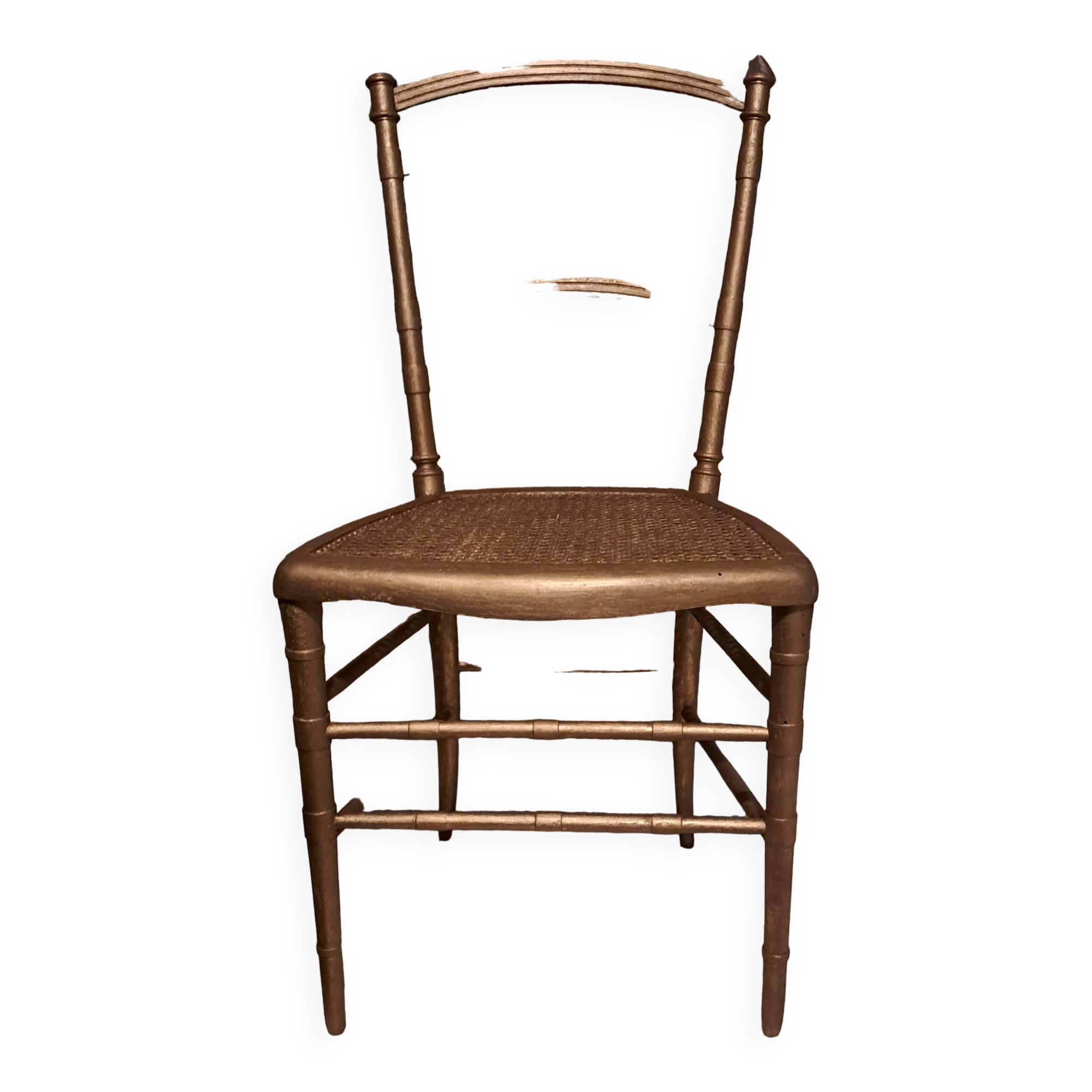 Napoleon III style chair, known as the Opera model, in carved wood and caning on a restored seat, circa 1850