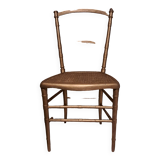 Napoleon III style chair known as the Opera model in worked wood and cane on restored seat 1850
