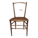 Chaise de style Napoléon III dit modèle Opéra en bois travaillé et cannage sur assise restaurée 1850